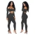 Import Fashion Off Shoulder Crop Top Long Pants Women Clothing Two Piece Pants Set Apparel from China