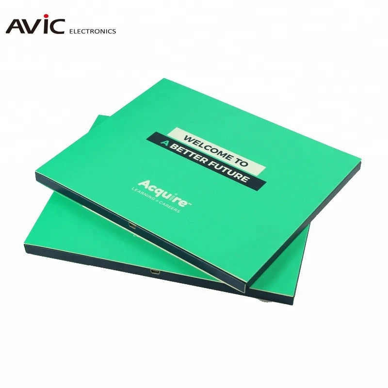 Fashion Paper Invitation Lcd Video Greeting Card Video Player Brochure For Advertising