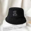 Fashion Warm Bucket Hat Wholesale Faux Lamb Wool Fisherman Hats High Quality Winter Bucket Hats Women