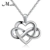 Fashionable fancy designer costume 925 silver heart zircon love heart necklace pendant jewelry