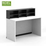 Fashionable White MFC board design small front counter desk company reception desk Salon reception Desk