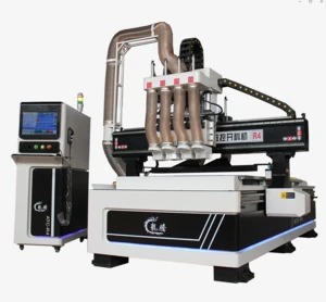 Fast cutting speed 1325 cnc router machine four spindle atc cnc router pneumatic atc cnc wood cabinet making machine