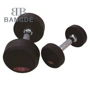 Fitness Equipment Rubber Coat Accessories Wholesale Short TimeWeightTraining Rubber Dumbbell
