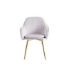 Foam seat metal legs chair wholesale hot sale fabric dining chair factory supply dining chair Modern comfortable