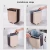 Import Folding Waste Bin Kitchen Cabinet Door Hanging Trash Bin Trash Can Wall Mounted Trashcan For Bathroom Toilet Dropship from China