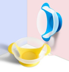 Food Grade Child Tableware Learning Plate With High Suction Base Set for Kids and Toddlers Baby Feeding Bowl
