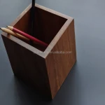 for Home Office Supplies Desk Organizer Wooden Tube Pen Holder