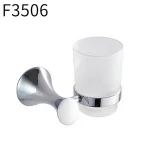Frap Bathroom Cup & Tumbler Holders Wall Mounted Chrome Zinc  F3506