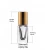 Import Free sample 3ml square clear empty essential oil perfume glass roller bottle with stainless steel roller metal ball from China