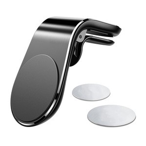 Free Sample Mobile Accessories L Type Universal Air Vent Mount Clip Magnetic Car Phone Holder