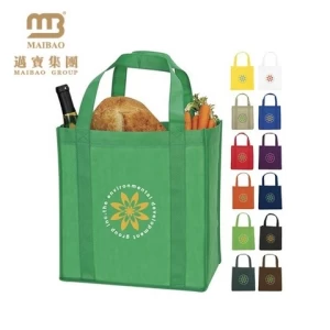 Free Sample Recycle PP Laminated Strong Ecological Eco Grocery Tote Carry Big Reusable Shopping Non Woven Bag