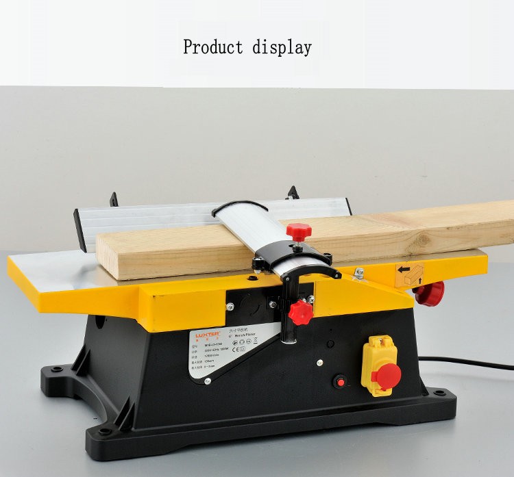 Free Shipping and custom tax in Saudi Arabia 6 inch 3 mm small bench wood planer,high speed woodworking planer with nice price