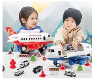 Friction Plane Carrier Toy Plane And Car Set Kids Toy Plane New Transport Toy With Light And Music