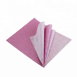 FSC Fancy Tissue Paper Custom Hot Stamping Logo in Pink Packaging Paper Christmas Gift Wrapping Paper Set