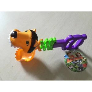 Funny Telescopic Manipulative Plastic Animals Clamp Small Animal Robot Hand Lion Toy