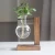 Import Glass Tabletop flower vase Hydroponic Plant Home Decor Vase with Wooden Frame vase decoration from China