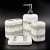 Import glazing ceramic bath accessories sets simple pattern ceramic bottle toothbrush holder from China