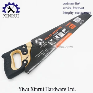 Good Quality Hand Saw with Wooden Handle Wrapped Rubber