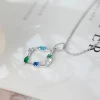Grace Jewelry Luxury Beautiful Zircon Nano 925 Sterling Silver Fine Jewelry Pendants For Necklace Charms