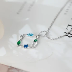 Grace Jewelry Luxury Beautiful Zircon Nano 925 Sterling Silver Fine Jewelry Pendants For Necklace Charms