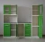 Import Green colorful modern kitchen cabinet hotel kitchen furniture from China