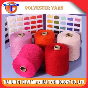 GRS Certified dope dyed recycled iplik polyester yarn