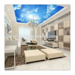 Guangzhou customize sky ceiling mural wallpaper 3d wall murals wallpaper