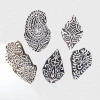 Hand Carved Paisley and Floral Designs Wooden Printing Stamps