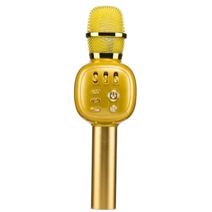 Handheld KTV Karaoke USB Mic Echo LED Light Wireless Microphone