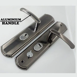 Handle for Anti-theft door lock cylinder lock body aluminium and iron handle Cheap Chinese iron steel mortise door level handle