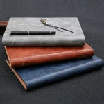 Handmade Vintage Style Genuine Leather Writing Travel Journal High Quality Refillable Notebook With Rope And Button Accessories