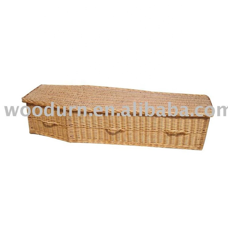 Handmade Willow Casket, Biodegradable Funeral Wicker Coffins for Eco Friendly Human Cremation Ashes Ground Burial