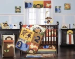 Happy animal cartoons baby bedding set 100% bamboo fiber new design duvet cover bed sheet pillowcases