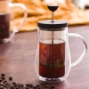 High Borosilicate Double Wall Glass French Pressing Coffee Pot Vacuum Insulated Thermal French Press Coffee Maker
