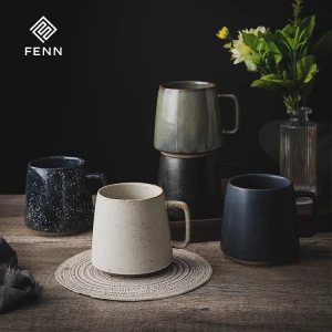 High-end 350ml  personalized ceramic coffee mug porcelain milk tea cup
