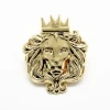 High-end badge bar pin and die casting lion logo 3D badge