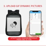 High fashion waterproof LED Screen Display Wifi Remote Control Advertising Walking Billboard School LED Backpack