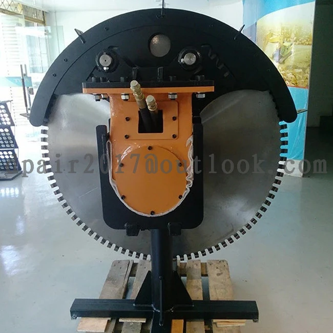 High frequency hydraulic rock saw for granite mounted by excavator excavator chain saw