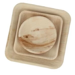 High-Grade Palm Leaf Disposable Bamboo Indian  Square Ware Round Plates Tray