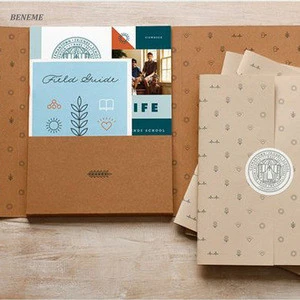 High Quality Fancy Custom 2 Pocket Kraft Paper File Folders Design