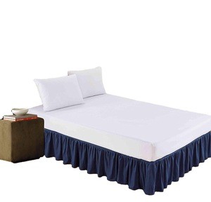 High Quality Fitted Double Skirting Bed Sheet Sets Hotel Bed Skirts