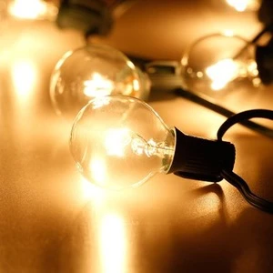 High quality Holiday Decoration Christmas Light Indoor Outdoor Led G40 Tungsten Bulbs String Light
