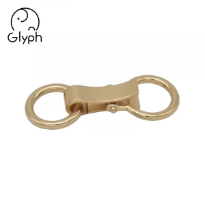 High quality metal clip front clip closure buckle double ring belt buckle