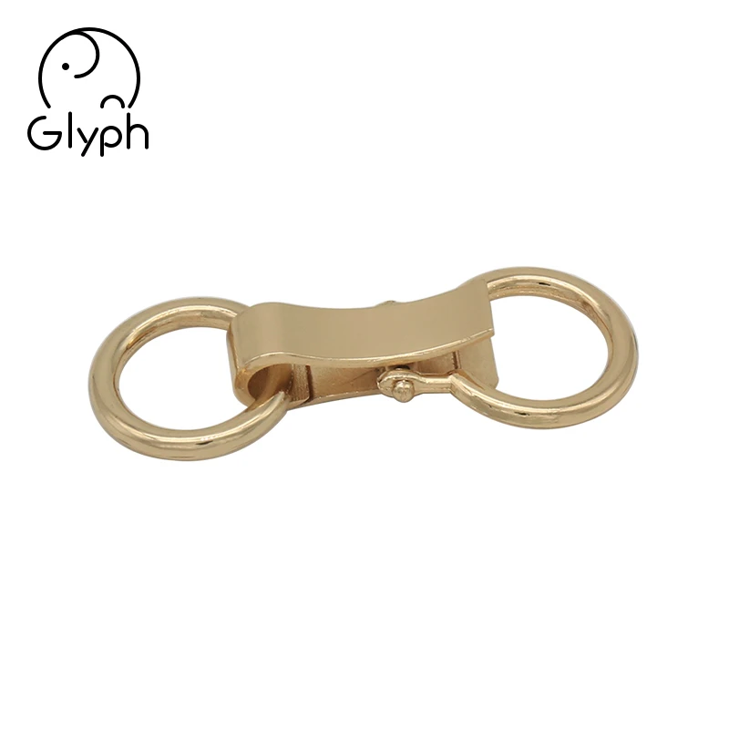 High quality metal clip front clip closure buckle double ring belt buckle