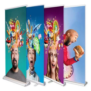 High quality printing 100*200 aluminum roller up banner stand advertising