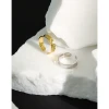 High quality S925 ins niche simple personality concave ring female tail ring joint ring