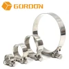 high quality stainless steel heavy duty double bolt hose clamp with factory price