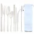Import High quality titanium-plated color stainless steel cutlery and straw set of 8 from China