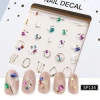 High quality water transfer 3d nail sticker flower pattern nail decal for hands