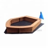 High quality woodwork outdoor hexagon sandbox children wooden sandpit